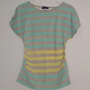 Blue & yellow stripped tee